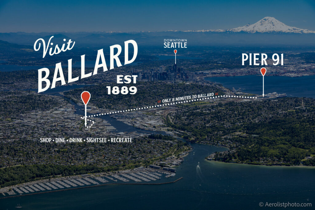 Ballard is a short drive from Seattle's Pier 91